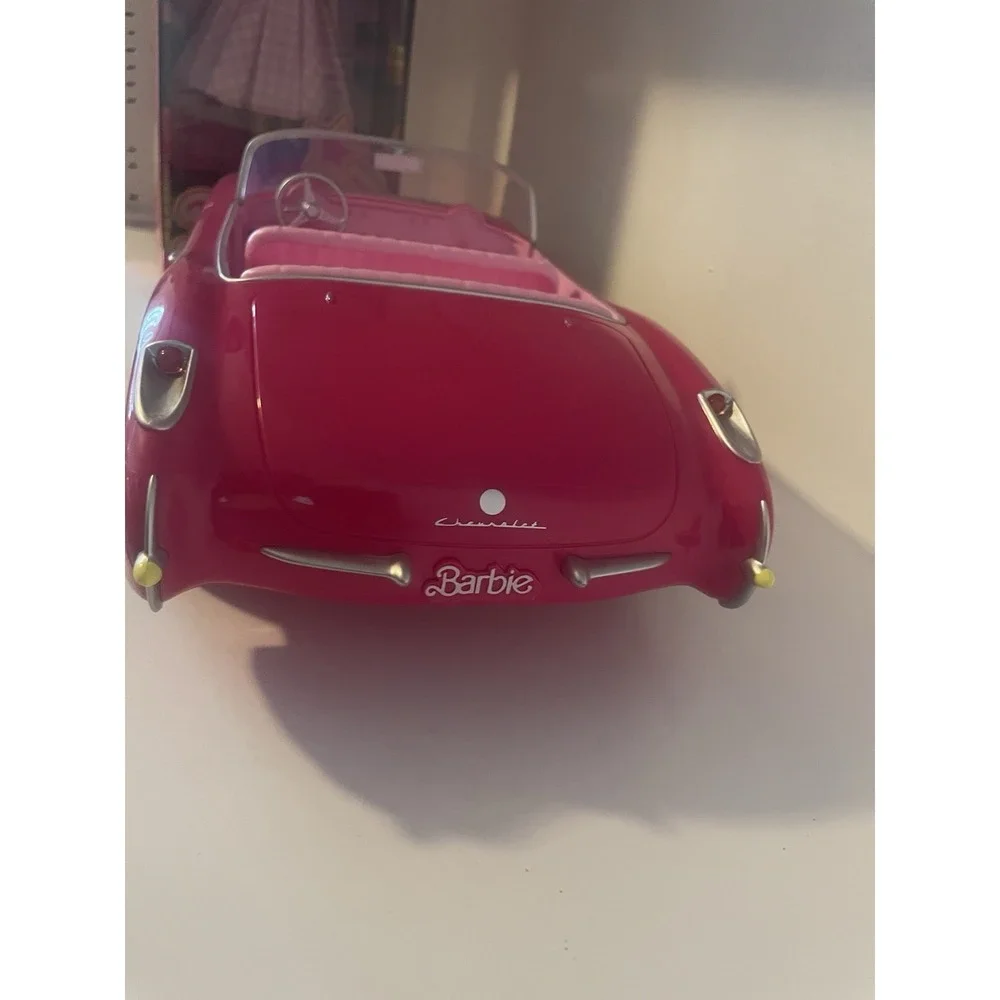Barbie The Movie Doll HPJ96 + AMC Theaters Pink Corvette Popcorn Container NEW